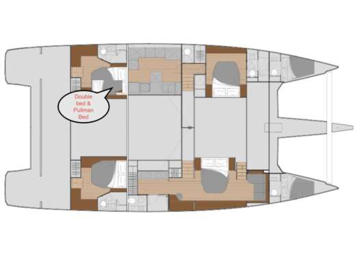Catamaran Fountaine Pajot Alegria 67 boat plan