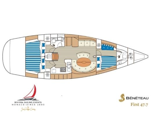 Sailboat BENETEAU First 47.7 Plano del barco