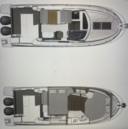 Motorboat Beneteau Antares Boot Grundriss