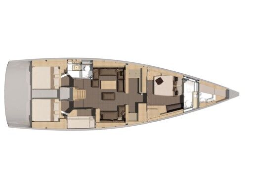 Sailboat DUFOUR 56 Exclusive Planimetria della barca