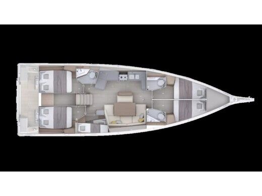 Sailboat  Oceanis 47 Boot Grundriss