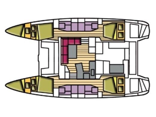 Catamaran Lagoon 42 boat plan