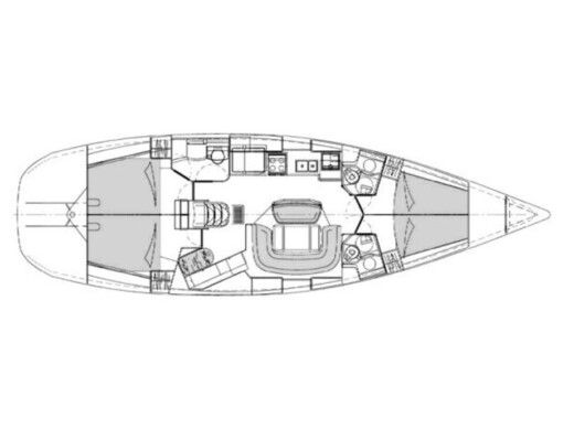 Sailboat Jeanneau Sun Odyssey 49 Performance Plano del barco