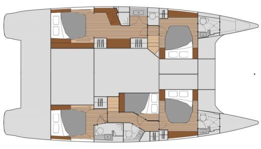 Catamaran Fountaine Pajot Saba 50 Plan du bateau