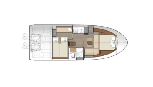Motorboat Jeanneau Leader 36 boat plan