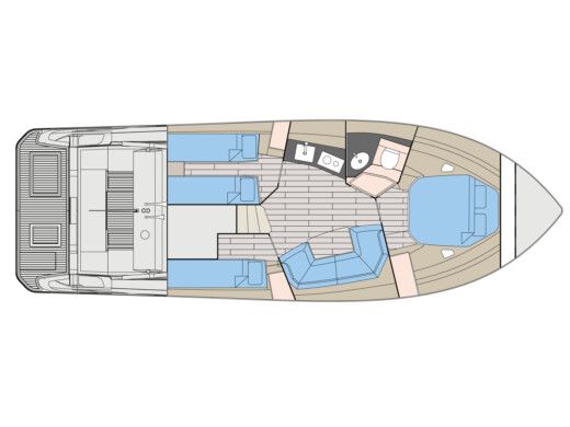 Motorboat Fiart Mare Fiart 40 Genius Planimetria della barca