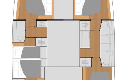 Чартер Катамаран Fountaine Pajot Fountaine Pajot Tanna 47 - 5 + 1 cab. Тунас-ду-Парана