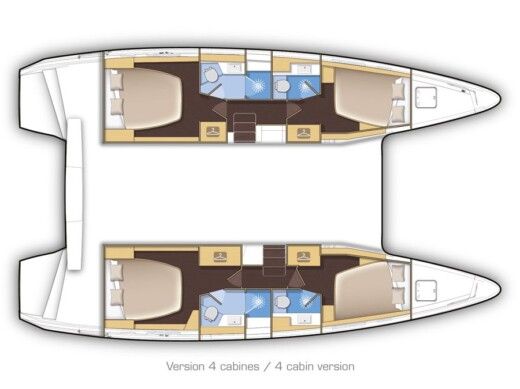 Catamaran  Lagoon 42 boat plan
