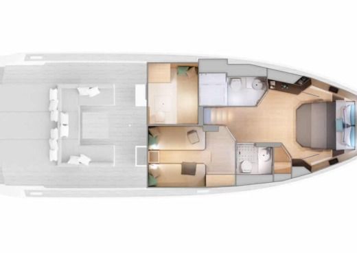 Motorboat PARDO YACHTS 50 Boat layout