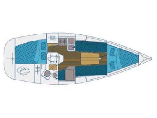 Sailboat Elan 31 Performance Boot Grundriss