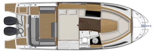 Motorboat Jeanneau Cap Camarat 9.0 Wa boat plan
