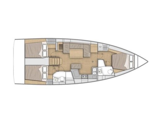 Sailboat  Oceanis 40.1 Boat layout