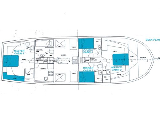 Gulet Fethiye Shipyard Custom Boat layout