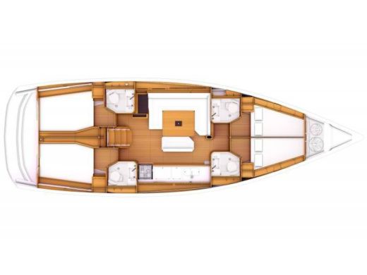 Sailboat  Sun Odyssey 469 Boat layout