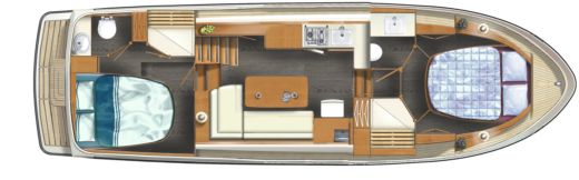 Houseboat Linssen 35 SL AC Boot Grundriss