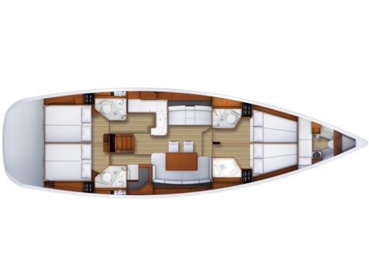 Sailboat JEANNEAU 53 Boat design plan