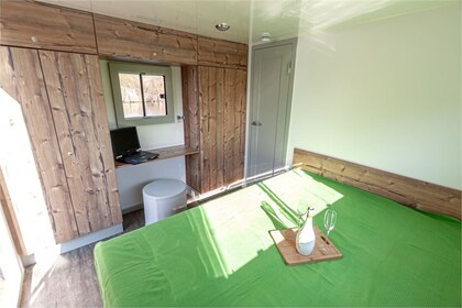 Enjoy gliding on the water with this house boat of