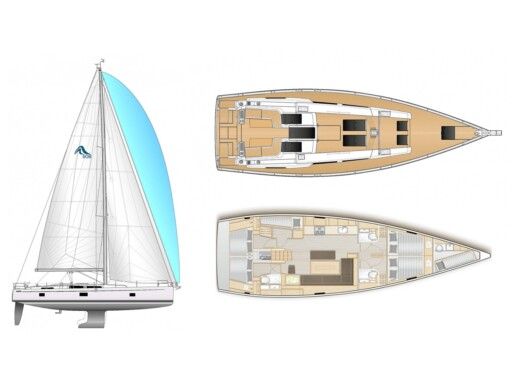 Sailboat Hanse 508 Boat design plan
