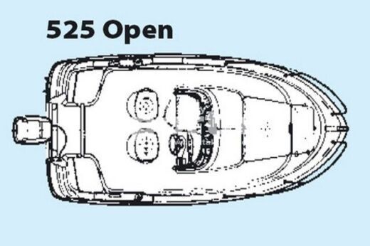 Motorboat Quicksilver 525 Flamingo Plan du bateau