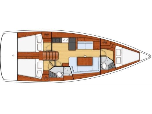 Sailboat Beneteau Oceanis 41 Boat layout