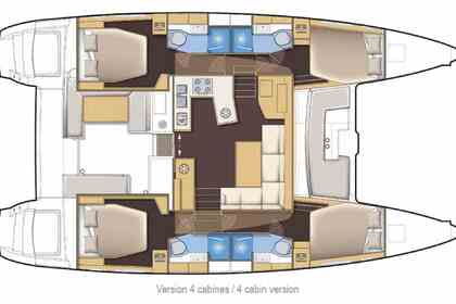 Daily cruises in the Caldera of Santorini with Lagoon 450!