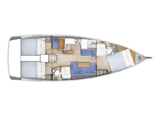 Sailboat  Sun Odyssey 410 boat plan