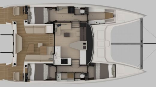 Catamaran Nautitech 44 Boat layout