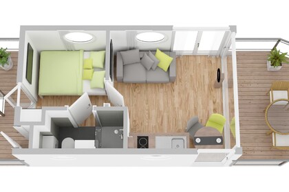 Πλωτό σπίτι 9 μέτρων για ενο