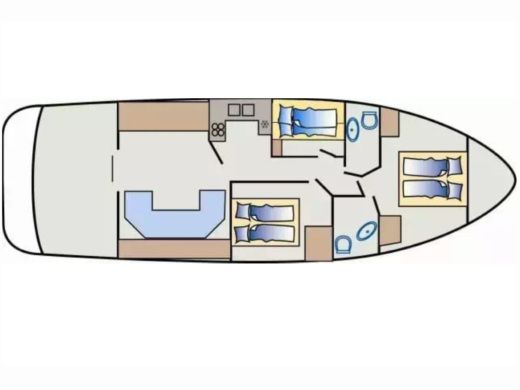 Motorboat  Princess 470 Boat layout