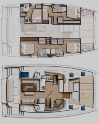 Catamaran Bali - Catana 4.6 Plan du bateau
