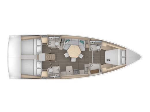 Sailboat  Dufour 44 boat plan