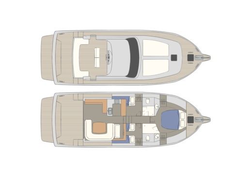 Motorboat Raffaelli Supertyphoon Boat layout