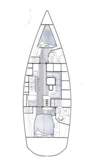 Sailboat Wauqiuez Pilot Saloon 41 Boat design plan