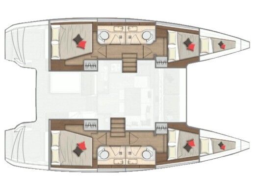 Catamaran LAGOON 40 Boat layout