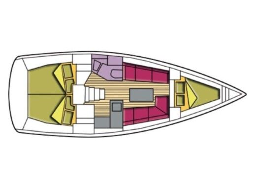 Sailboat BAVARIA CRUISER 34 Plan du bateau