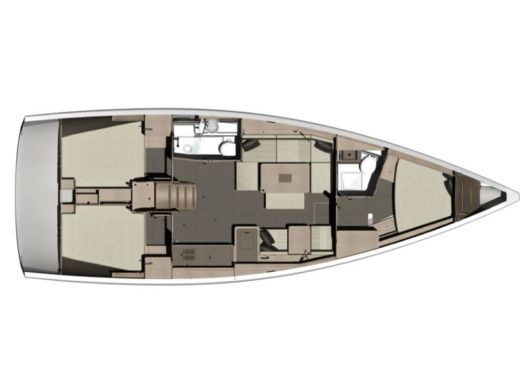Sailboat DUFOUR 412 Grand Large boat plan
