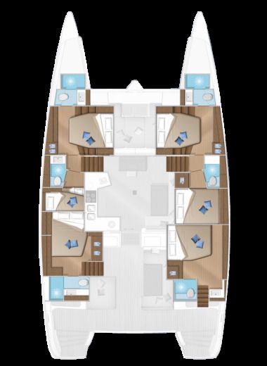 Catamaran  LAGOON 52  2016 Boat layout