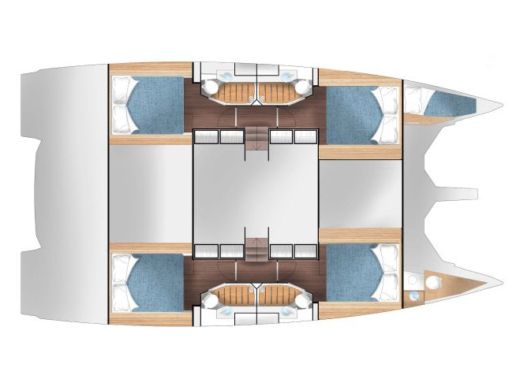 Sailboat  Cervetti 44 Power Plattegrond van de boot