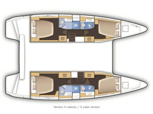 Catamaran  Lagoon 42   Boat design plan