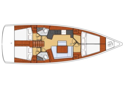 Sailboat BENETEAU OCEANIS 45 Planimetria della barca