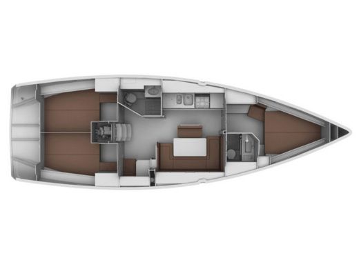 Sailboat Bavaria Yachtbau  40 Cruiser Boat layout