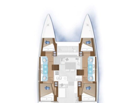 Catamaran Lagoon Lagoon 40 2021 Boat layout