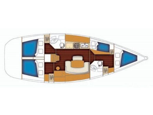Sailboat BENETEAU Cyclades 43.4 boat plan