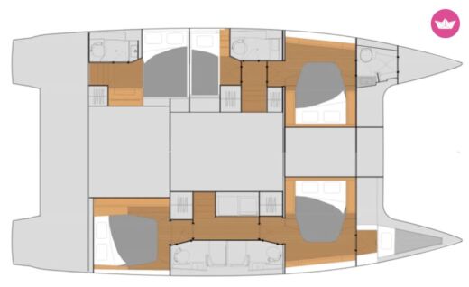 Catamaran Foutaine Pajot TANNA 47 Plan du bateau