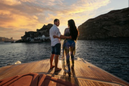 Charter Catamaran Lucky 8 Sunreef Yachts 40 Open Power Santorini