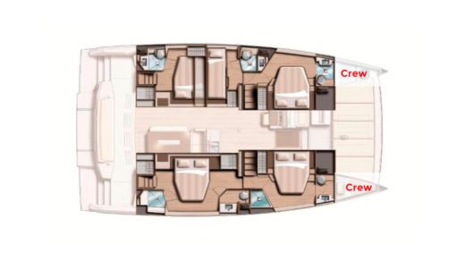 Catamaran Bali - Catana Bali 4.8 Boat layout