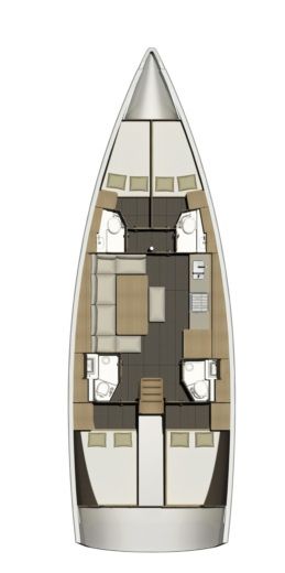 Sailboat DUFOUR 460 Grand Large BT Boot Grundriss