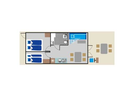Sailboat  Pedro H2Home Plattegrond van de boot