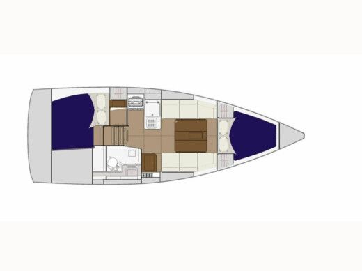 Sailboat  Dufour 310 Grand Large Plan du bateau