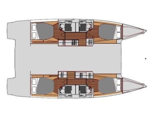 Catamaran Fountaine Pajot Astréa 42 Boat layout